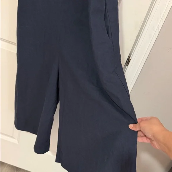 MOD REF Navy Wide Leg Jumpsuit Strappy Minimal Style Size M - Picture 4 of 6